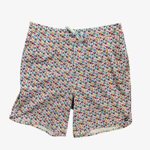 Johnnie-o Swim Shorts Mens S Small Belfaire 7 in Floral Brief Lined Swim Trunks